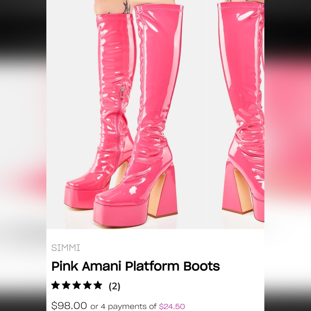 Simmi London Pink Amani Boots